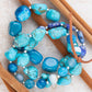 New Haven Blue Turquoise Sterling Silver Bracelet Set