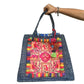Oasis Hmong Batik PomPom Flower Beach Tote - Thailand