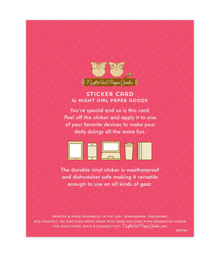 Radiant Heart Mom Sticker Mother's Day Card