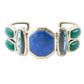 Odyssey Blue Lapis Colorful Golden Cuff Bracelet