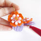 Orange Tropical Flower Earrings by Laliblue
