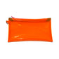 Transparent Vinyl Wristlet Pouch | neon orange