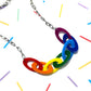 Rainbow Link Statement Necklace