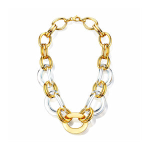 Clear Oversized Link Lucite Necklace