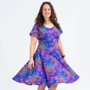 Adult Pi Fireworks Super Twirler Dress with Pockets