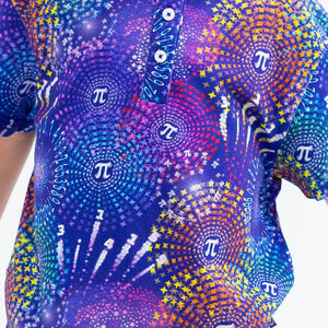 Pi Fireworks Henley Short Sleeve Tee