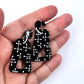 Pin Dots Earrings - Black