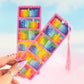 Pink Bookcase Holographic Bookmark – Rainbow Bookshelf Design, Book Lover Gift