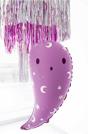 Pink Ghost Balloon – 14 x 24" Holographic Halloween Decor | Ellie’s Party Supply