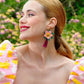 Pink Tropical Flower Earrings by Laliblue