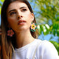 Pink Tropical Flower Earrings by Laliblue