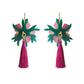 Pink Tropical Flower Earrings by Laliblue