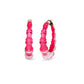 Bamboo Illusion Lucite Hoop Earrings