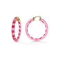 Stripe Painted INSTYLE Lucite Hoop Earrings