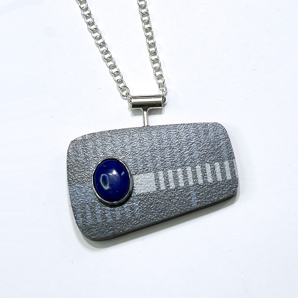 Atomic Populuxe Necklace in Blue Lines