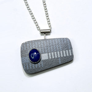 Atomic Populuxe Necklace in Blue Lines