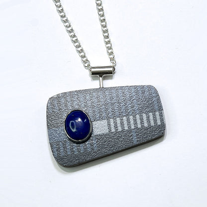 Atomic Populuxe Necklace in Blue Lines