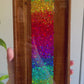 Glitterwhore Rainbow Medium Rectangular Acacia Wood Tray