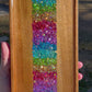 Glitterwhore Pastel Rainbow Small Rectangular Acacia Wood Tray