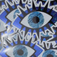 Bespattered Facade Evil Eye Protection Symbol Glitter and Lashes Sticker