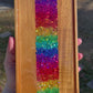 Glitterwhore Rainbow Small Rectangular Acacia Wood Tray