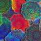 Bespattered Facade Pastel Rainbow Flower Mandala Holographic Sticker