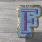 Everyone's Favorite Word Gold Glitter Blue and Purple Embroidered Patch Set