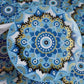 Bespattered Facade Metallic Gold and Blue Evil Eye Mandala Sticker