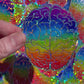 Bespattered Facade Rainbow Brain Glitter Sticker