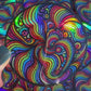 Bespattered Facade Rainbow Swirl Holographic Sticker