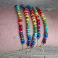 Rainbow Beaded Evil Eye Beads Adjustable String Bracelet