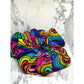 Black Rainbow Swirl Scrunchie