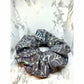 Grey Holographic Spiderweb Halloween Scrunchie