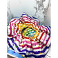 Striped and Dotted Rainbow Scrunchie