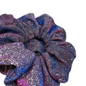 Blue Pink Sparkle Scrunchie