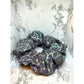 Grey Holographic Spiderweb Halloween Scrunchie