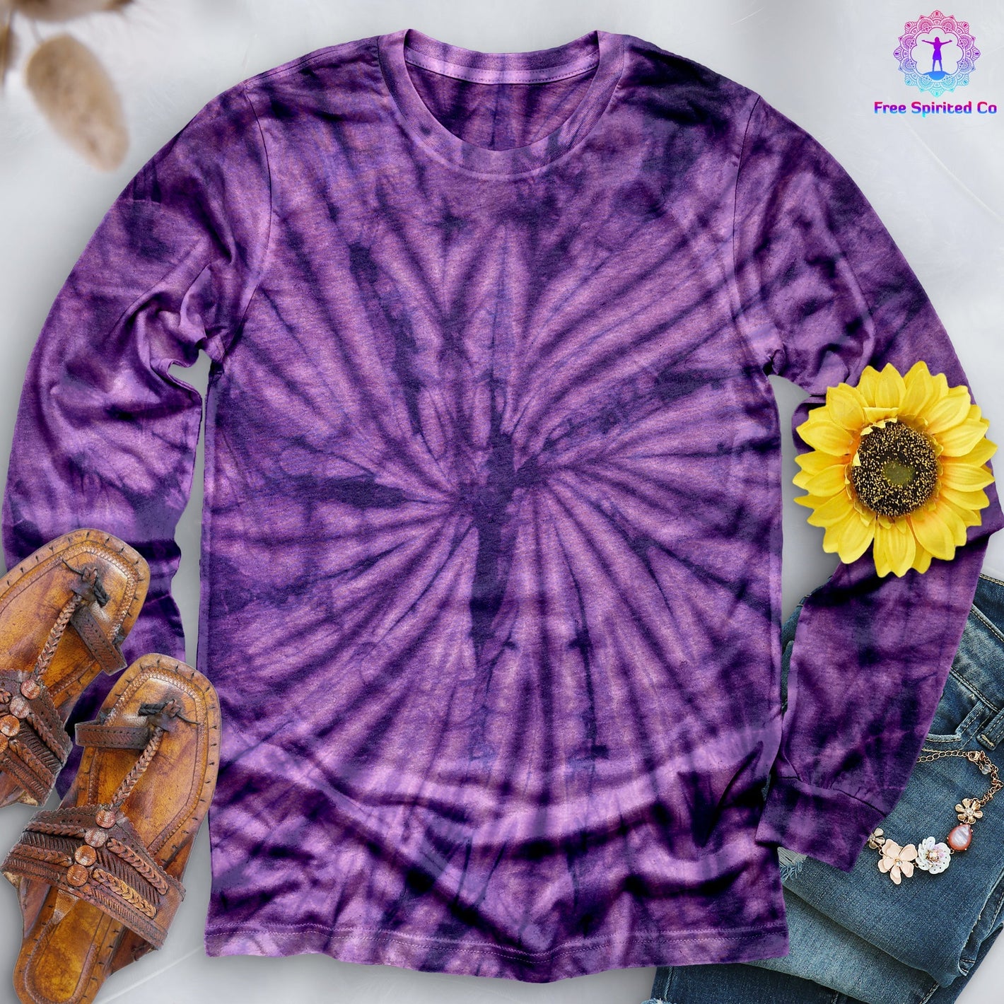 Purple Spider Hand Dyed Long Sleeve