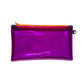 Transparent Vinyl Wristlet Pouch | ultraviolet purple