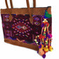 Pyramid XL Pom Pom Bag Charm | Handmade Zipper Pull with Beads and Shells | Thailand