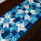 Standout Stars in Icy Blue Quilted Table Runner Precut Quilt Kit