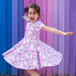 "Rainbow Roadwork" Construction Trucks Super Twirler Dress with Pockets