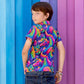 Rainbow Scales Dragons Short Sleeve Polo Shirt