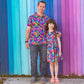 Adult Rainbow Scales Dragons Short Sleeve Polo Shirt