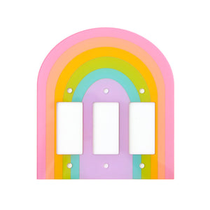 Pastel Rainbow Light Switch Plate
