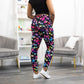 Rainbow Ginkgo Leaves Adults Leggings with Pockets