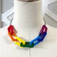 Large Rainbow Link Necklace