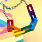 Large Rainbow Link Necklace