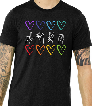 Rainbow Sign Language Love T-Shirt