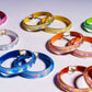 Large Rave Lucite Hoops in Blue