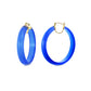 Frosted Lucite Hoop Earrings